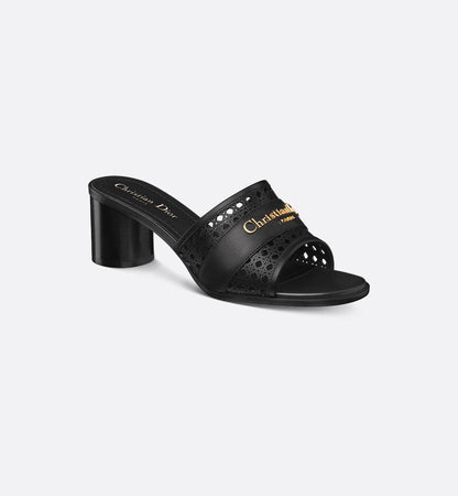 D-Lane Black Heel Sandal 