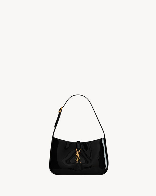THE 5 TO 7 IN BLACK PAINTED LEATHER