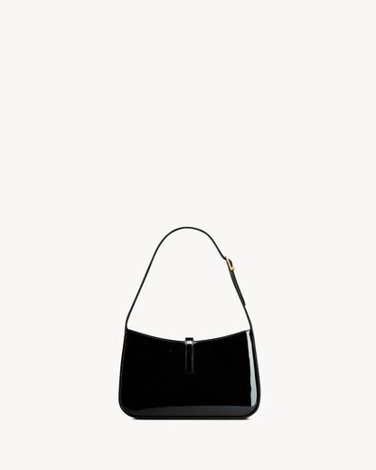 THE 5 TO 7 IN BLACK PAINTED LEATHER