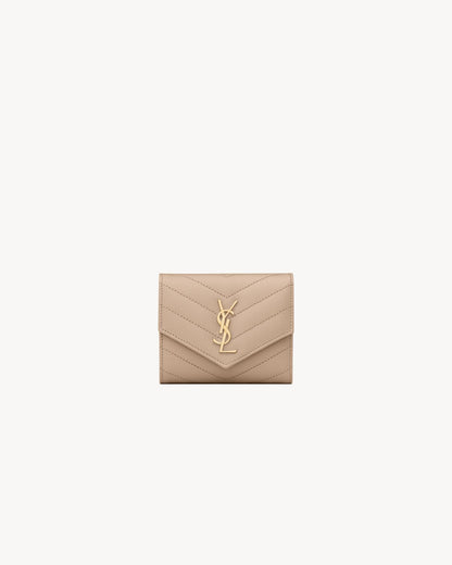 MULTI-FOLD WALLET CASSANDRE MATELASSÉ BEIGE
