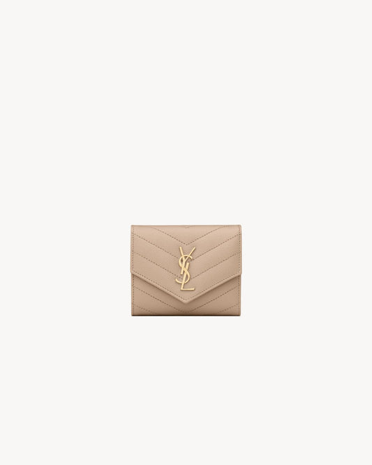 MULTI-FOLD WALLET CASSANDRE MATELASSÉ BEIGE