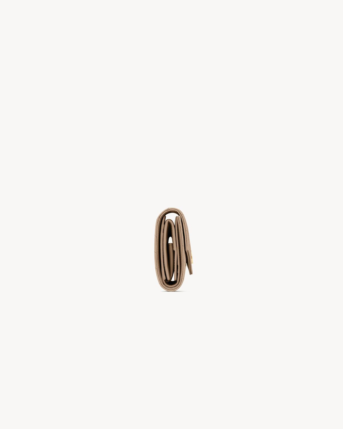 MULTI-FOLD WALLET CASSANDRE MATELASSÉ BEIGE