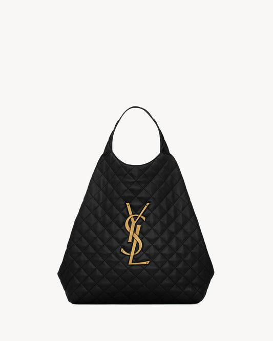 MAXI SHOPPING BAG ICARE IN BLACK NAPPA