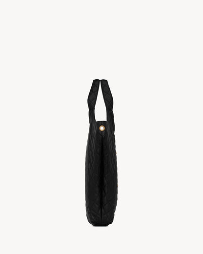 MAXI SHOPPING BAG ICARE IN BLACK NAPPA