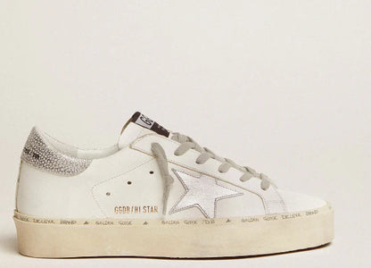 Hi Star with star and heel in metallic silver