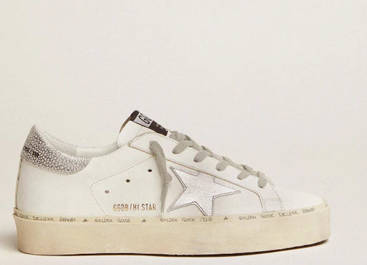 Hi Star with star and heel in metallic silver
