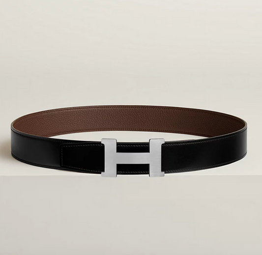 Constance &amp; Leather Wendbare Gürtelschnalle 38 mm Schwarz/Schokolade Herren