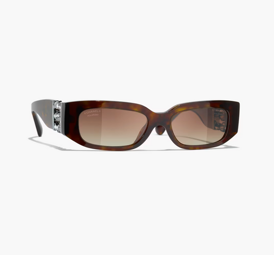 Dark Tortoise Oval Sunglasses