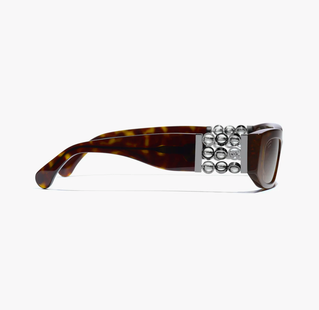 Dark Tortoise Oval Sunglasses