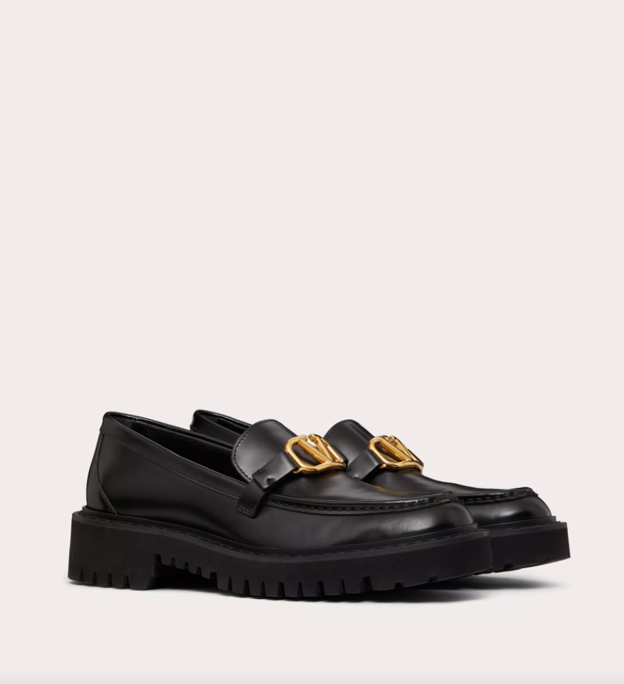 VLTN Leather Moccasins