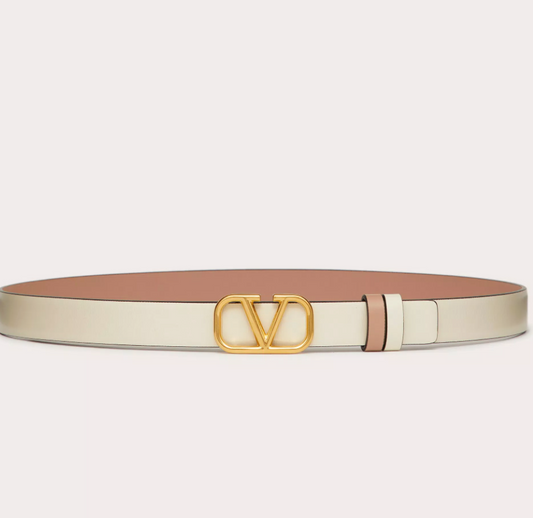Vlogo Signature Wendegürtel aus glänzendem Kalbsleder, 20 mm