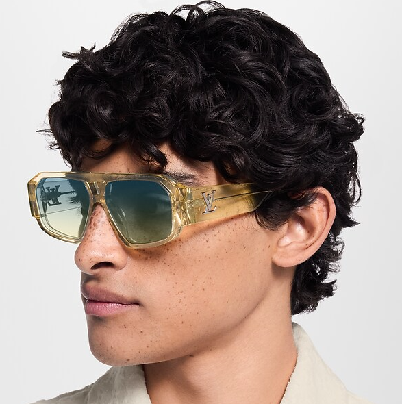 Clash Pilot Square Sunglasses Yellow Men