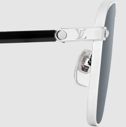 Men's Signature Metal Square Silver Sunglasses
