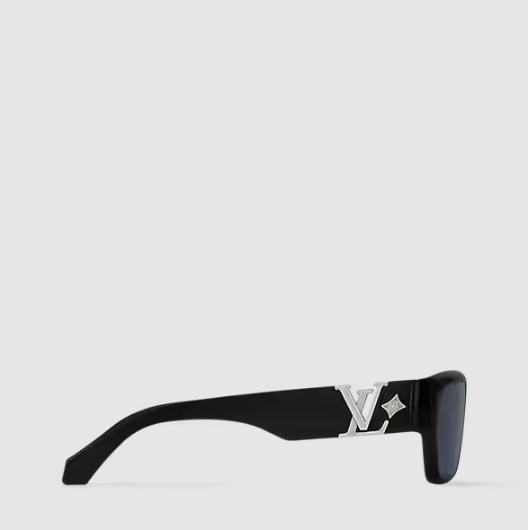 Flower Low Square Sunglasses for Men Black