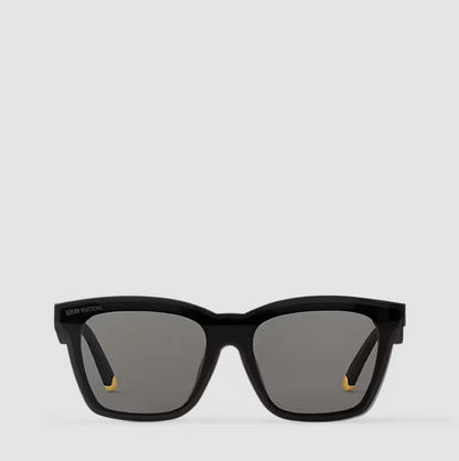 Women's Script Square Sunglasses Black
