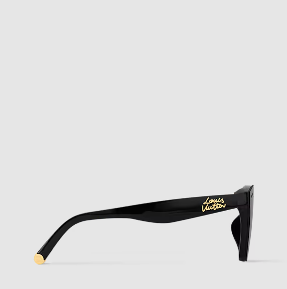 Women's Script Square Sunglasses Black