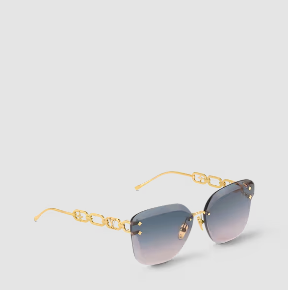 Jewel Cat-Eye Gradiant Blue Sunglasses Women