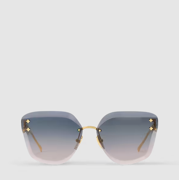 Jewel Cat-Eye Gradiant Blue Sunglasses Women