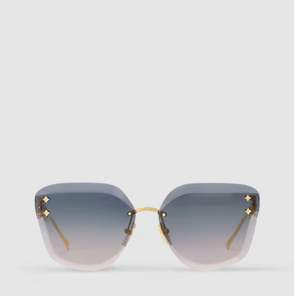 Jewel Cat-Eye Gradiant Blue Sunglasses Women