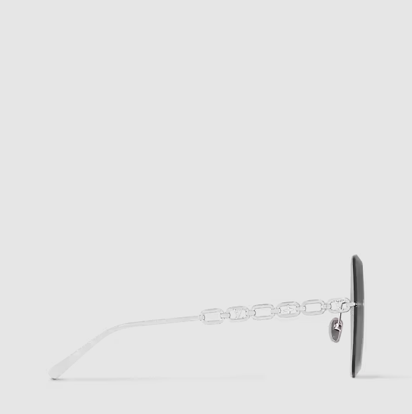 Jewel Square Sunglasses Silver/Black Women