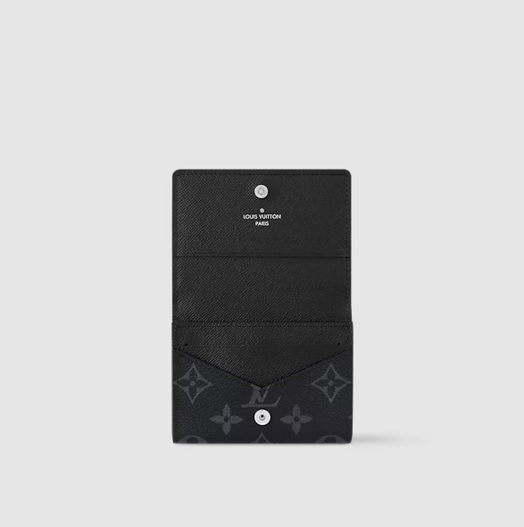Monogram Magnetic Credit Card Holder Black