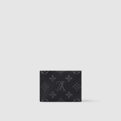Monogram Magnetic Credit Card Holder Black