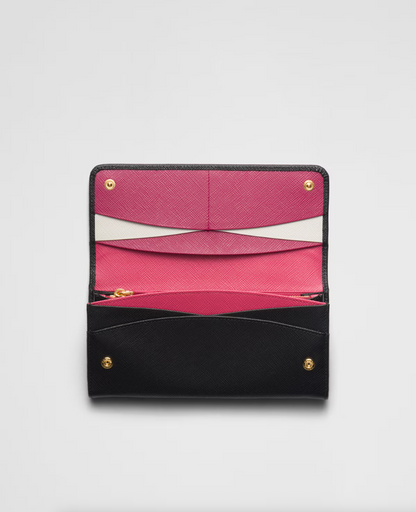 Large black Saffiano wallet