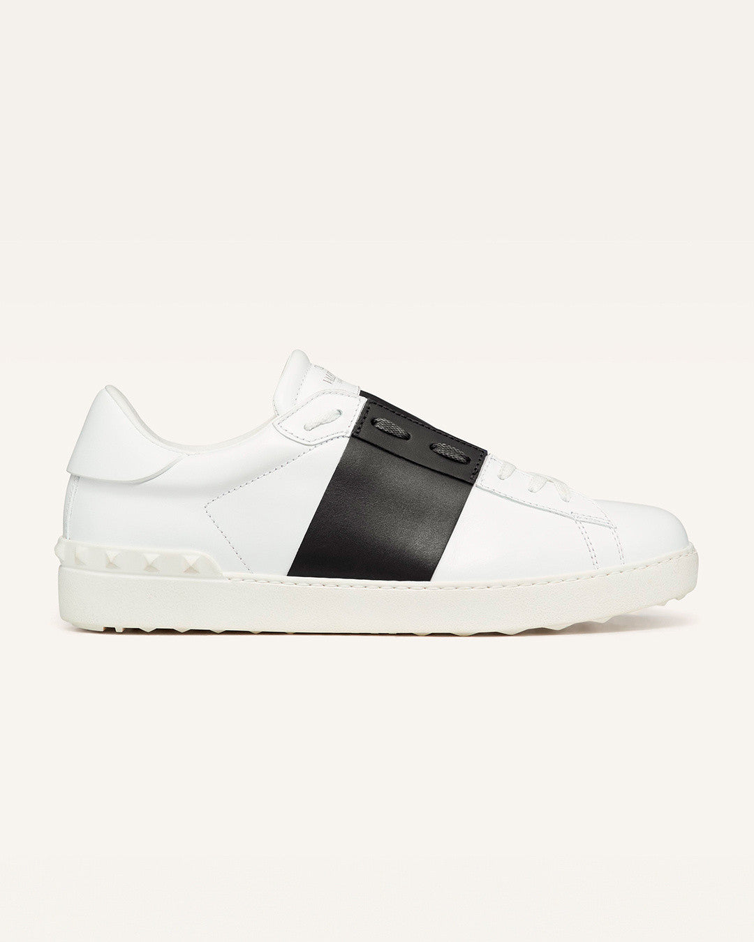 Open white sneakers