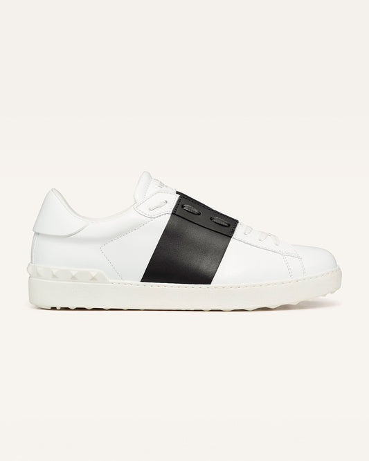 Open white sneakers