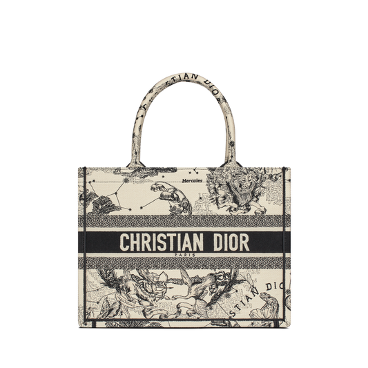 Dior Book Tote Zodiac Milch und Schwarz