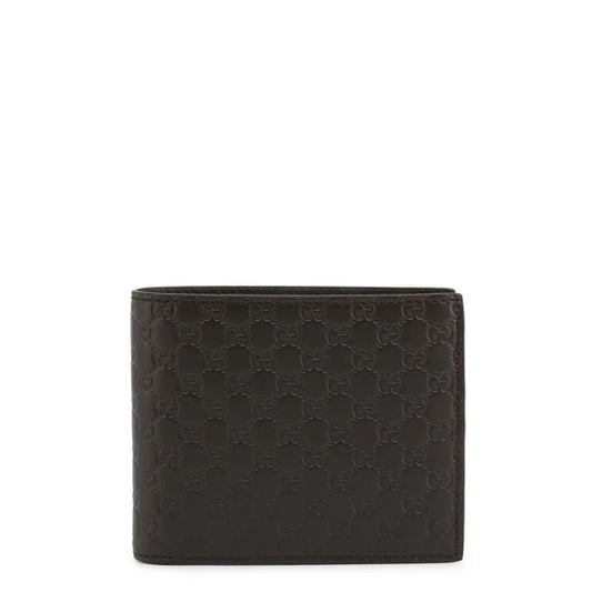 MEN'S BLACK GG BIFOLD LEATHER WALLET