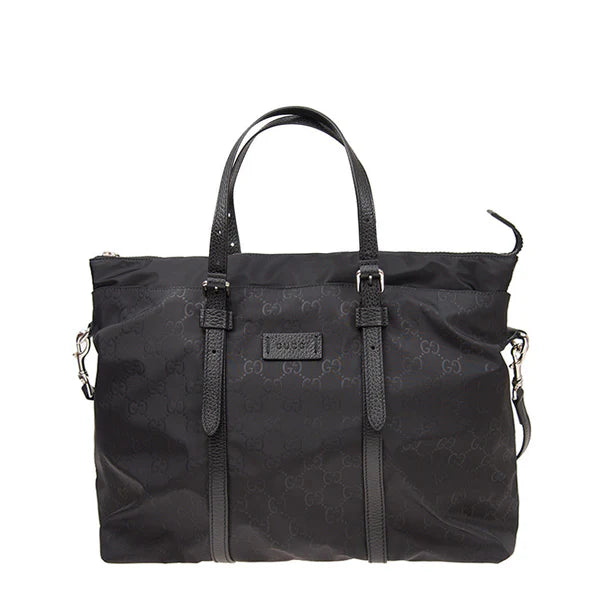 GG BLACK TOTE BAG MEN FABRIC