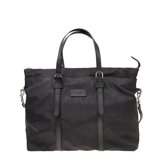 GG BLACK TOTE BAG MEN FABRIC