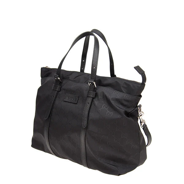 GG BLACK TOTE BAG MEN FABRIC