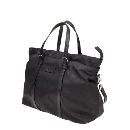 GG BLACK TOTE BAG MEN FABRIC