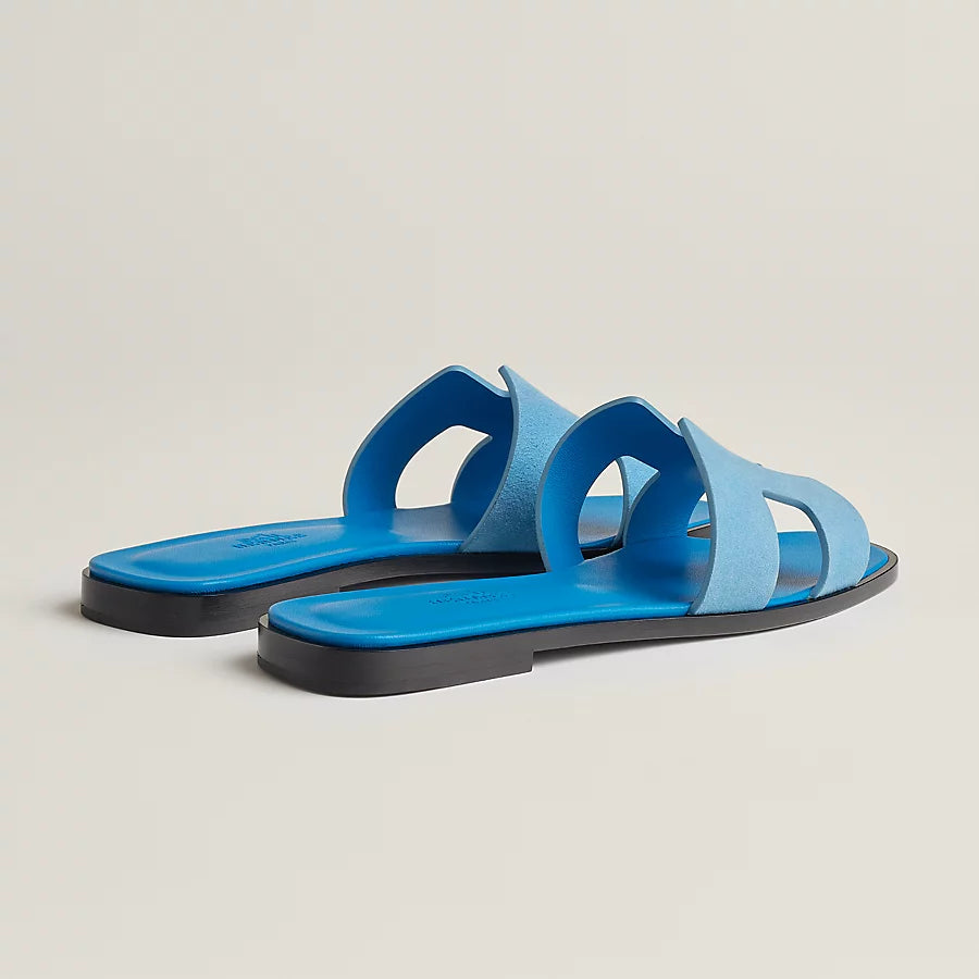 Oran Blaue Cameo-Sandalen