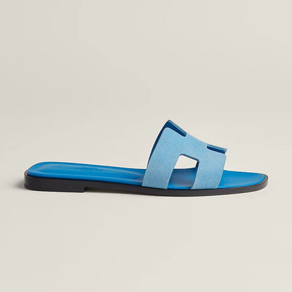 Oran Blaue Cameo-Sandalen