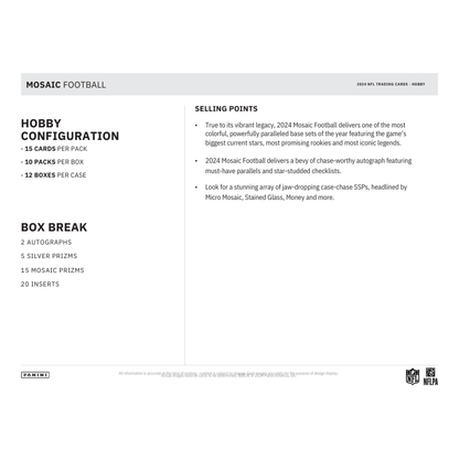 2024 Panini Mosaic Football Hobby Box — image 5