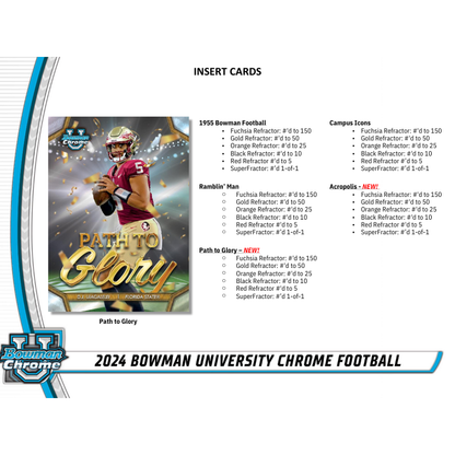 2024 Bowman University Chrome Football Hobby 12 Box Case — image 5