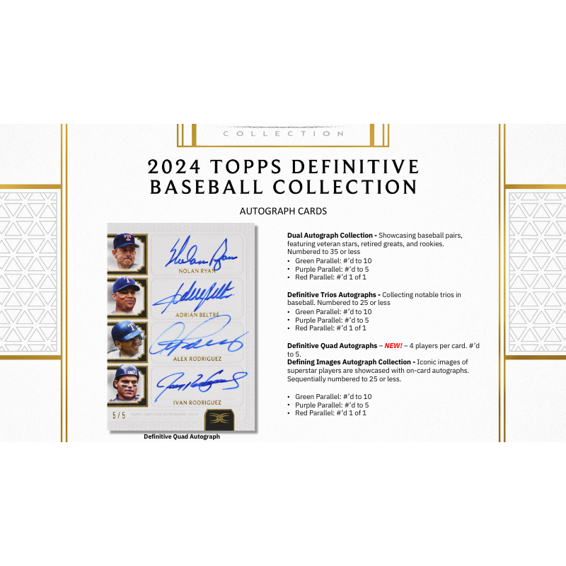 2024 Topps Definitive Baseball Hobby Box — image 4