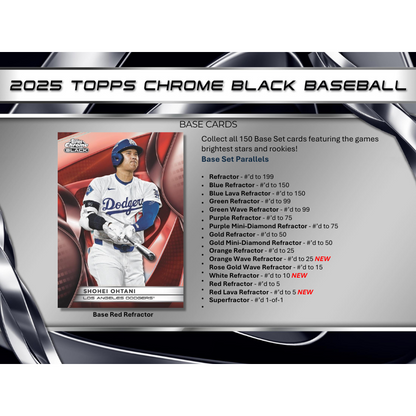 2025 Topps Chrome Black Baseball Hobby 12 Box Case — image 4