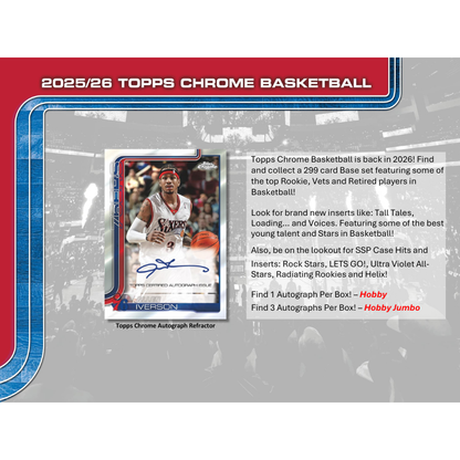 2025/26 Topps Chrome Basketball Hobby Box — image 3