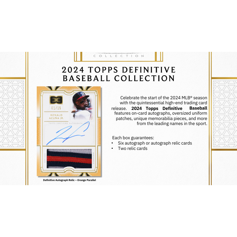2024 Topps Definitive Baseball Hobby Box — image 2